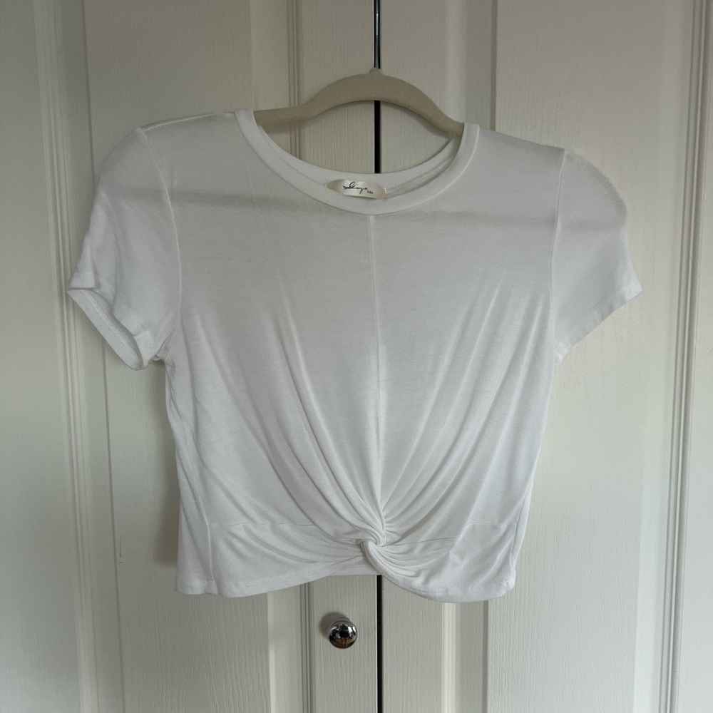 White Twist Tee